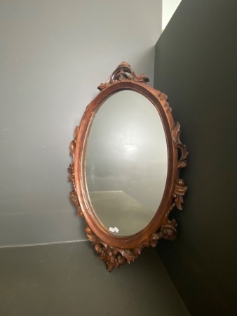 Ornate wooden mirror (H900)