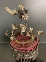 Early 20th century Miao headdress with silver - with stand - 2