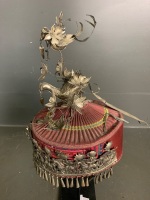 Early 20th century Miao headdress with silver - with stand - 3