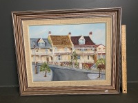 Paddington Terrace Houses NSW - oil painting signed Eileen Arkey