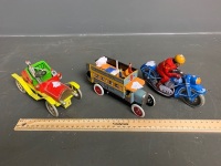 3 tin wind up toys - 2