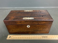 Early Victorian Rosewood letterbox - c1860