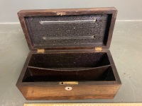 Early Victorian Rosewood letterbox - c1860 - 2