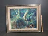 Grass Trees - Oil on board - signed Wim Altena 87