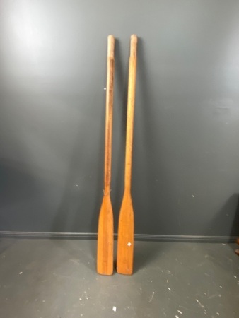 Vintage timber oars