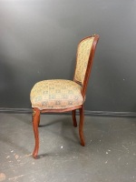 Antique chair with carved rose motif - 2