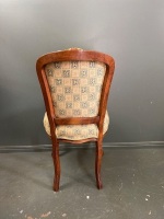 Antique chair with carved rose motif - 3