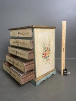 Hand painted miniature chest of drawers - 2