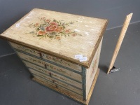 Hand painted miniature chest of drawers - 3