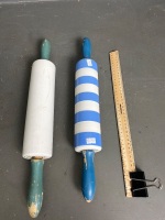 2 T.J Green and Co (England) Ceramic Rolling Pins - 2