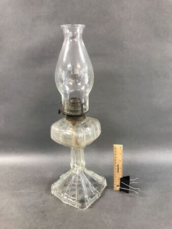 Vintage Tall Glass Kero Lamp