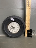 Retro tyre analogue clock