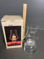 Dansk hurricane lantern blown glass