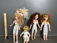 Selection of porcelain dolls