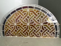 stained glass window insert (broken glass on some lower ends) - 2
