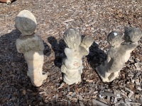 3 concrete garden statues - 2