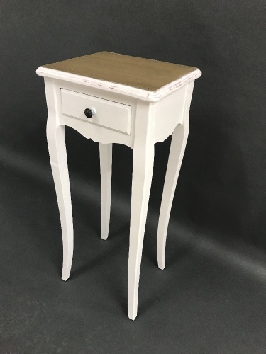 Small Single Drawer Oak Side Table / Plant Stand