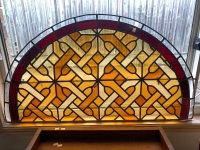 stained glass window insert (broken glass on some lower ends) - 6