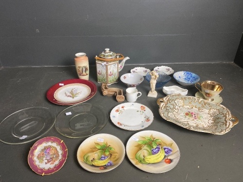 Assorted china, Teapot, bowls, vase,coalport, Royal Winter and plates.