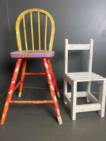 2 vintage children's chairs