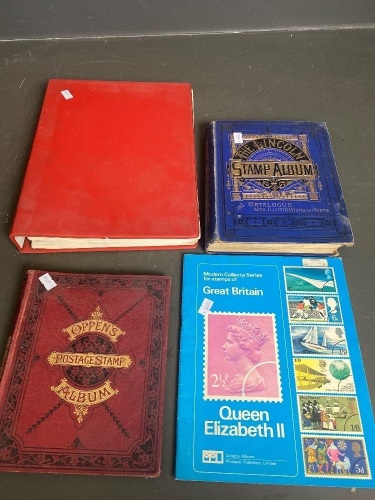 Set of 4 stamp collector books