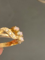 1 x 10ct Gold Ring with Zirconia Setting + 2 other rings. Combined total of 3 - 7.4g approx - 3