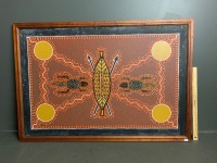 Aboriginal acrylic on canvas signed D. Wilson