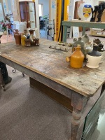 Antique wooden kitchen table