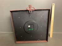 Large square metal encased clock - 2