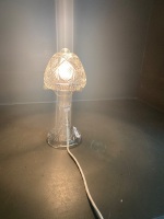 Antique Crystal Table Lamp and Shade - 3