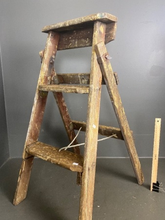 Vintage wooden ladder