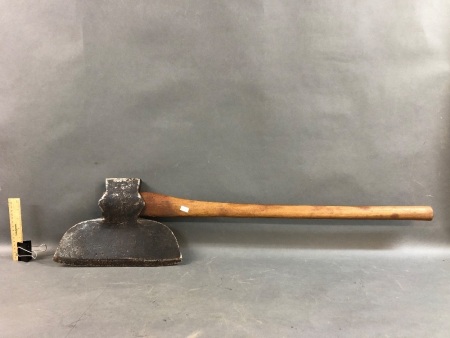 Antique Forged Broad Axe - Unmarked