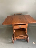 Mahogany Tea Trolley - 4