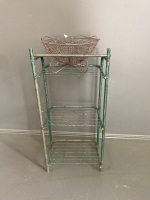 3 tier metal plant holder green with metal plant holder - 2