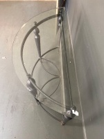 Half circle glass side/hall table - 2