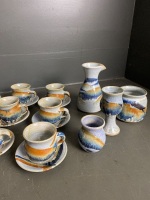 FLAXTON Pottery by Ian Reid - blue - 4