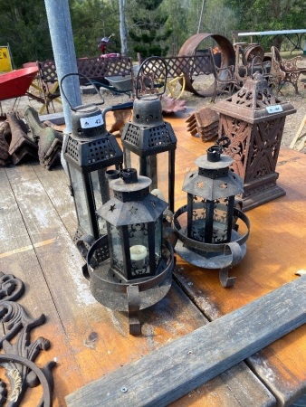 4 outdoor candle holders