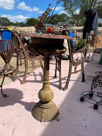 Stunning cast iron bird bath