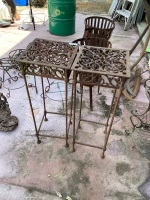 Tall metal plant stands 