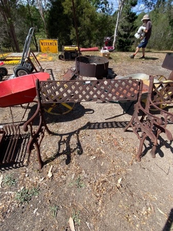 Metal garden bench