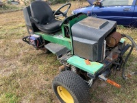 John Deere rear wheel steer greens mower - engine runs and drives - no blades or deck - 2