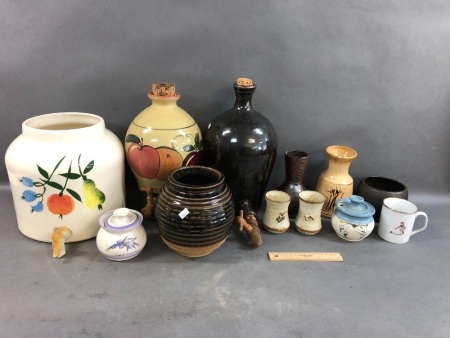 Box Lot of Asstd Australian & Other Contemporary Pottery