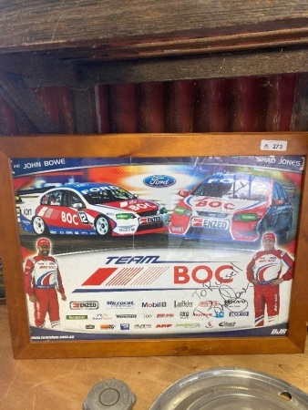 3 signed framed team BOC posters