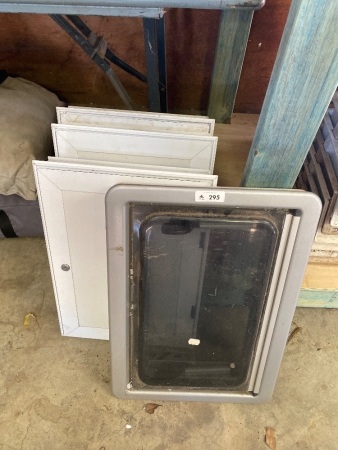 Caravan window and side door panels