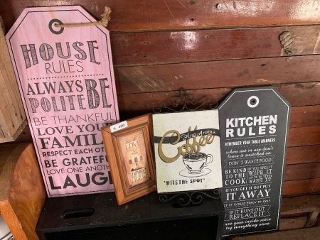 4 Kitchen Signs