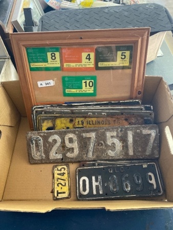 Vintage number plates 