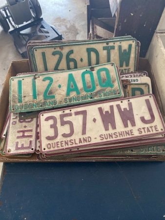 Selection of number plates 