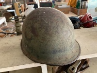 Antique metal military helmet - 2