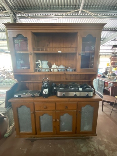 Wooden kitchen hutch 