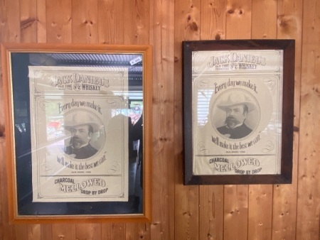 2 framed Jack Daniels posters